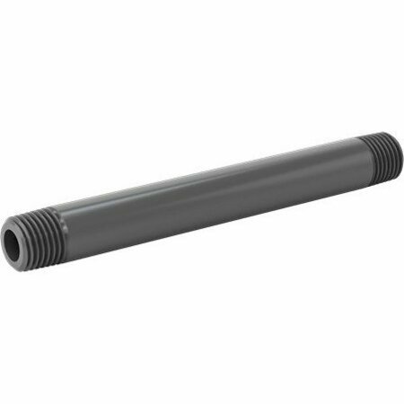 BSC PREFERRED Thick-Wall Dark Gray PVC Pipe Nipple for Water Threaded on Both Ends 1/4 NPT 4-1/2 Long 4882K231